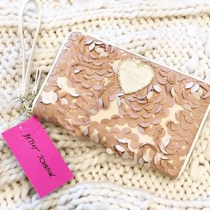 Betsey Johnson Blush Wristlet NWT
